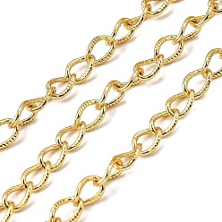 Настоящее золото 18K Латунь бордюр цепи, стойки покрытие, без кадмия и без свинца, долговечный, пайки, с катушкой, реальный 18 k позолоченный, 6x4.3x0.8 мм