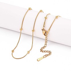 Настоящее золото 18K 1мм 304 ожерелья-спутники из нержавеющей стали, ионное покрытие (ip), реальный 18 k позолоченный, 16.14 дюйм (41 см)