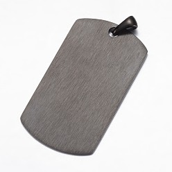 Electrophoresis Black 304 подвески из нержавеющей стали, штамповка пустой метки, прямоугольные, крестик, ионное покрытие (ip), электрофорез черный, 43x24x1 мм, отверстие : 3x6 мм