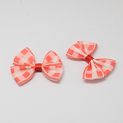 Лосось Аксессуары костюма из ткани, тканая бантом, salmon, 54x42x8 мм , около 200 шт / мешок