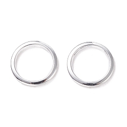 Серебро 304 нержавеющей стали связывающий кольца, серебряные, 10x1 мм, отверстие : 8 мм