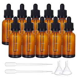 Coconut Brown Empty Portable Refillable Glass Bottles, without Cover, Coconut Brown, 24pcs/box