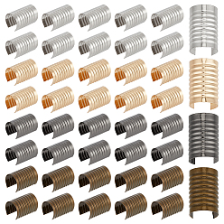 (52) Непрозрачная лаванда 200 шт. 4 цвета, железные складные обжимные концы, колонка, разноцветные, 14x9x8.5 мм, 50 шт / цвет