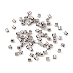 Платина Колонка латунные бусины, без кадмия, без никеля и без свинца, долговечный, платина, 2.5x2.5 мм, отверстие : 2 мм