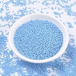 (RR413F) Matte Opaque Turquoise Blue MIYUKI Round Rocailles Beads, Japanese Seed Beads, 11/0, (RR413F) Matte Opaque Turquoise Blue, 2x1.3mm, Hole: 0.8mm, about 5500pcs/50g