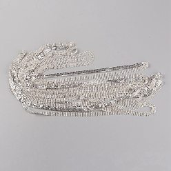 Кристалл Стеклянные цепочки со стразами, с серебряной латунной цепочкой, кристалл, 11x3 мм, 8 м / мешок