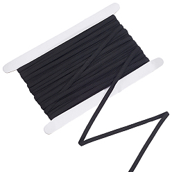 Черный Полипропиленовая эластичная широкая лента, с картонной карточкой, чёрные, 1/4 дюйм (6 мм)