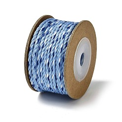 Васильковый 12м 3-слойный полиэстеровый хлопковый шнур, васильковый, 2.5 мм, около 13.12 ярдов (12 м) / рулон