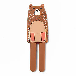 Peru Cute Multifunction Acrylic Magnetic Refrigerator Sticker Fridge Magnets Hanging Hook, Bear, Peru, 125x38.4x5.6mm