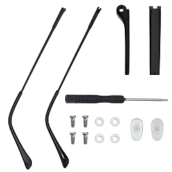 Черный Аксессуары для ножек очков из сплава, с находкой tr смолы, замена дужек оправы очков, чёрные, 135x35x5 мм