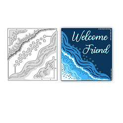 Другие Углеродистая сталь разрезает трафареты, для diy scrapbooking, Фотоальбом, декоративная бумага для тиснения, волна, 121x126x0.8 мм