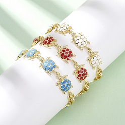 (52) Непрозрачная лаванда Латунные браслеты с микропаве из прозрачных кубических цирконий для женщин, черепаха, с эмалью, долговечный, стойки покрытие, без свинца и без кадмия, реальный 18 k позолоченный, разноцветные, 8-1/8 дюйм (20.5 см)
