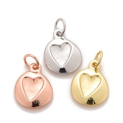 (52) Непрозрачная лаванда Подвески из латуни с покрытием из настоящего золота 18k, с прыжковых колец, долговечный, без свинца и без кадмия, сердце, разноцветные, 16x12.5x2.5 мм, Перейти кольцо: 6x0.5 мм, 4.5 мм внутренним диаметром