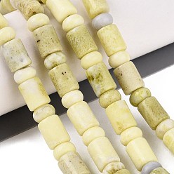 Other Jade Natural Jade Beads Strands, Barrel & Rondelle, 8x10mm, Hole: 0.9~1.2mm, about 50~52pcs/strand, 14.57~15.35 inch(37~39cm), Rondelle: 8x4.5~5mm