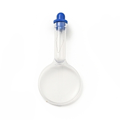 Clear Steel Sewing Needle Devices Threader, Thread Guide Tool, with Plastic Magnifying Glass, Clear, 65x29x9.5mm