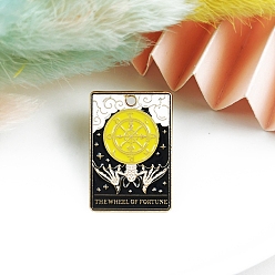 Плоский Круглый Подвески из эмали и сплава, талисманы карт таро, золотые, плоско-круглые, 28x19 мм