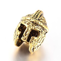 Античное Золото Бусы для гладиаторов из тибетского сплава, античное золото , 14x9.5x9 мм, отверстие : 1.5 мм