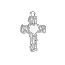 Нержавеющая Сталь Цвет 304 Настройки кабошон из нержавеющей стали кулон, пересекаются с сердцем, цвет нержавеющей стали, лоток : 6 мм, 30x20 мм