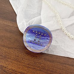 Близнецы Акриловые заколки для волос звездное небо, для женщин девушек, двенадцать созвездий, Близнецы, 50x45 мм