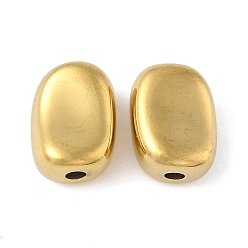 Настоящее золото 18K 304 из нержавеющей стали бусы, ионное покрытие (ip), прямоугольная призма, реальный 18 k позолоченный, 12.5x9.5x6.5 мм, отверстие : 2 мм