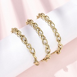 Золотой 6мм 304 ожерелья из нержавеющей стали с кубинскими звеньями для женщин, ионное покрытие (ip), золотые, 18-1/4 дюйм (46.4 см)