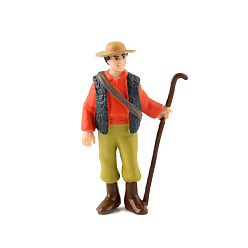 Tool Mini PVC Farm Hand Figures, Realistic Farmer People Model for Preschool Educational Learn Cognitive, Children's Toys, Shepherd, Tools Pattern, 55x85mm
