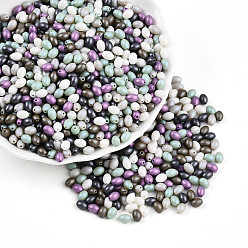 (52) Непрозрачная лаванда Бисер из стекла , рис, разноцветные, 4.5~5x3.5~4 мм, отверстие : 0.7~0.8 мм, Около 5625 шт / фунт