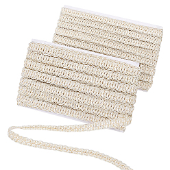 Cornsilk 24M Polyester Braided Lace Trim, Sewing Centipede Lace Ribbon, for Clothes Accessories and Curtains Accessories, Cornsilk, 5/8 inch(15mm)