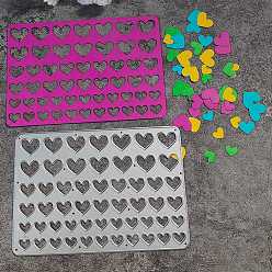 Сердце Углеродистая сталь разрезает трафареты, для diy scrapbooking, Фотоальбом, декоративная бумага для тиснения, матовый цвет нержавеющей стали, сердце, 151x103x0.8 мм