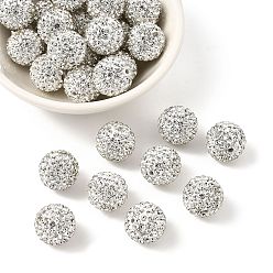 Кристалл Бусины со стразами, полимерная глина , pave disco бусины, класс А, кристалл, С. 15 (2.1~2.2 мм), 14 мм, отверстие : 1.5 мм