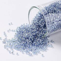 (33) Silver Lined Light Sapphire Тохо 15/0 круглые бусины, японский бисер, (33) посеребренный светлый сапфир, 1.5 мм, отверстие : 0.7 мм, Около 3000 шт / 10 г