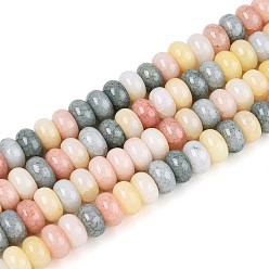 (52) Непрозрачная лаванда Стеклянные бусины, имитация морганита, рондель, окрашенные, разноцветные, 8~8.5x4.5~5 мм, отверстие : 1~1.2 мм, около 155~159 шт / нитка, 30.12~31.30 дюйм (76.5~79.5 см)