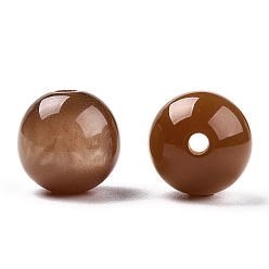 Camel Resin Beads, Imitation Gemstone, Round, Camel, 12mm, Hole: 2mm