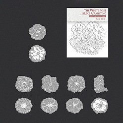 Цветок Набор наклеек из бумаги васи, декоративные наклейки, для бутылок с водой, портативный компьютер, багаж, чашка, компьютер, мобильный телефон, скейтборде, гитарные наклейки, цветок, 37~38x28.5~38x0.1 мм