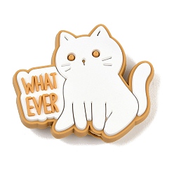 Cat Shape Забавные силиконовые бусины, фокусные бусы, какой бы ни была форма кошки, 25.5x30x9 мм, отверстие : 2 мм