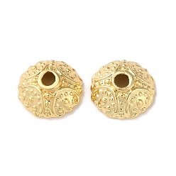 Настоящее золото 18K Латунной шариковой конусов, долговечный, без свинца и без кадмия, полукруглый, реальный 18 k позолоченный, 10x4 мм, отверстие : 2 мм