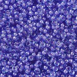 (RR2270) Fancy Lined Aqua Pink MIYUKI Round Rocailles Beads, Japanese Seed Beads, (RR2270) Fancy Lined Aqua Pink, 15/0, 1.5mm, Hole: 0.7mm, about 5555pcs/bottle, 10g/bottle