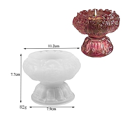 Белый Пищевые силиконовые формы для свечей своими руками, Формы для подсвечников в виде стеблей лотоса, формы для литья УФ-смолы, белые, 112x79x77 мм