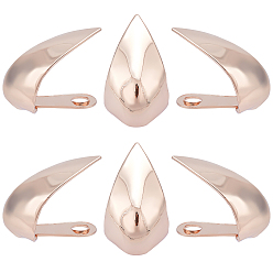 Light Gold Железный подносок, протекторы для пальцев ног, для остроносых туфель на высоком каблуке, золотой свет, 16x11x13.5 мм, отверстие : 2.5 мм