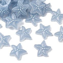 Морская звезда Пластиковые эмалевые кабошоны, серые, морская звезда, 22.5x24x5.5 мм