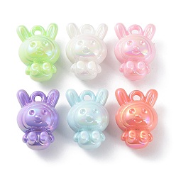 Mixed Color UV Plating Rainbow Iridescent Acrylic Beads, Mixed Color, 29x19.5x16mm, Hole: 3.5mm