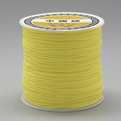 Yellow Polyester Cords, Yellow, 0.8mm, about 131.23~142.16 yards(120~130m)/roll