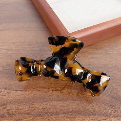 Темно-Золотистый Заколки для волос из ацетата целлюлозы (смола) с бантиком, аксессуары для волос для девочек и женщин, темные золотарник, 56x107 мм