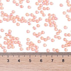 (924) Peach Lined Topaz TOHO Round Seed Beads, Japanese Seed Beads, (924) Peach Lined Topaz, 8/0, 3mm, Hole: 1mm, about 1110pcs/50g