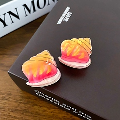 Shell Shape Милый акриловый зажим для когтей, универсальный аксессуар для волос для женщин, формы раковины, 28x28 мм