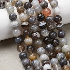 (946FM) Цитрин матовый с зеленой подкладкой Природные Ботсвана агат бисер нитей, круглые, 8~8.5 мм, отверстие : 0.7 мм, около 46 шт / нитка, 15.24~15.35'' (38.7~39 см)