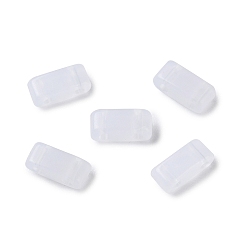 Ghost White Opaque Acrylic Slide Charms, Rectangle, Ghost White, 2.3x5.2x2mm, Hole: 0.8mm