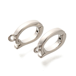 Платина Латунная обшивка стойки с застежками, долговечный, без свинца и без кадмия, платина, 13x8x2.5 мм, отверстие : 1.1 мм