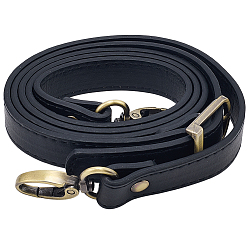 Черный 1ремни для сумок из искусственной кожи, с поворотными застежками, для аксессуаров для замены сумок, античная бронза, чёрные, 1200x18.5x9.5 мм