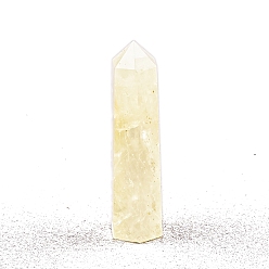 Цитрин Точечная башня натуральный цитрин украшение для дома, исцеляющие каменные палочки, украшение для медитации и терапии Рейки чакры, шестиугольник, 80~90 мм